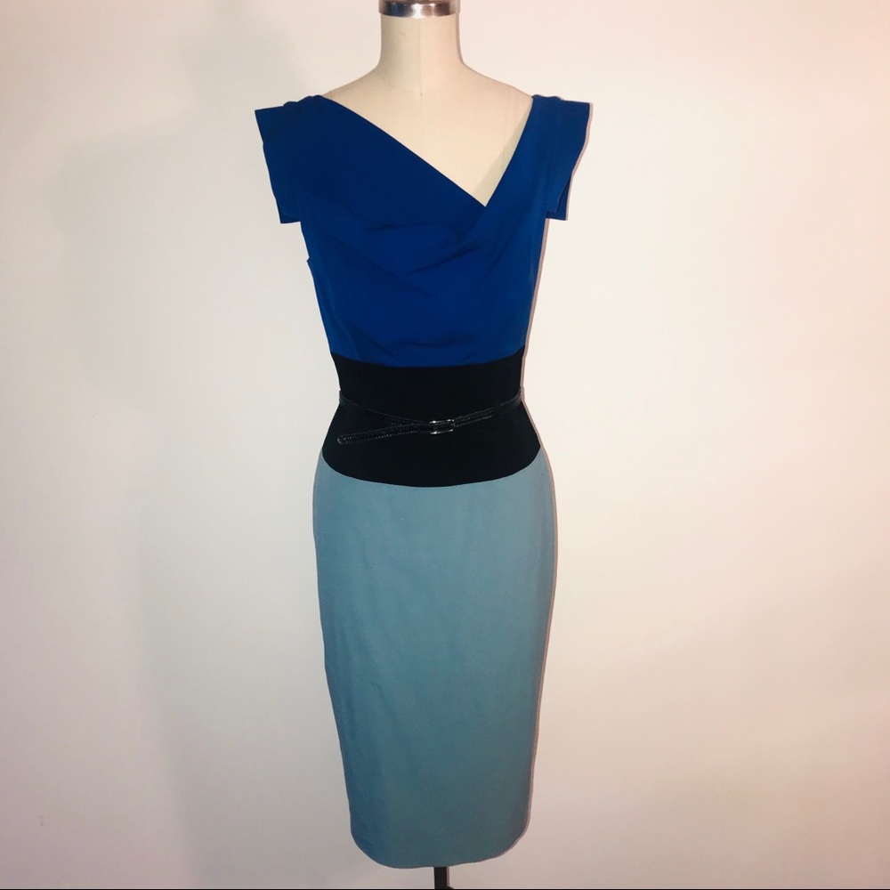 Black Halo Color Block Jackie O Dress